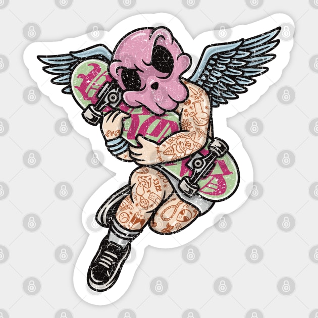 Angel Goes Wrong Sticker by Wrongteeshirt